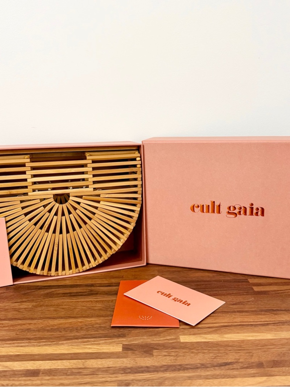 Cult Gaia bamboo Ark Small Bag with Pink Branded Box - Picture 2 of 12